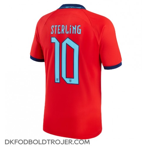 Billige England Raheem Sterling #10 Udebane Fodboldtrøjer VM 2022 Kortærmet